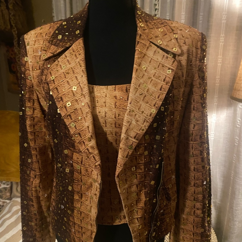 Vintage 80’s Oleg Cassini Blazer and Bustier